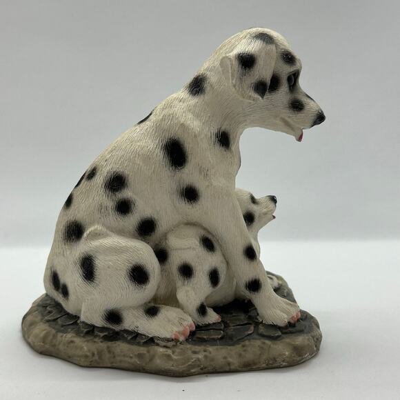 Dalmatian Figurine 3.25" High x 4" Wide Mom and 2 Puppies Home Decor Dogs Sweet - Picture 2 of 6